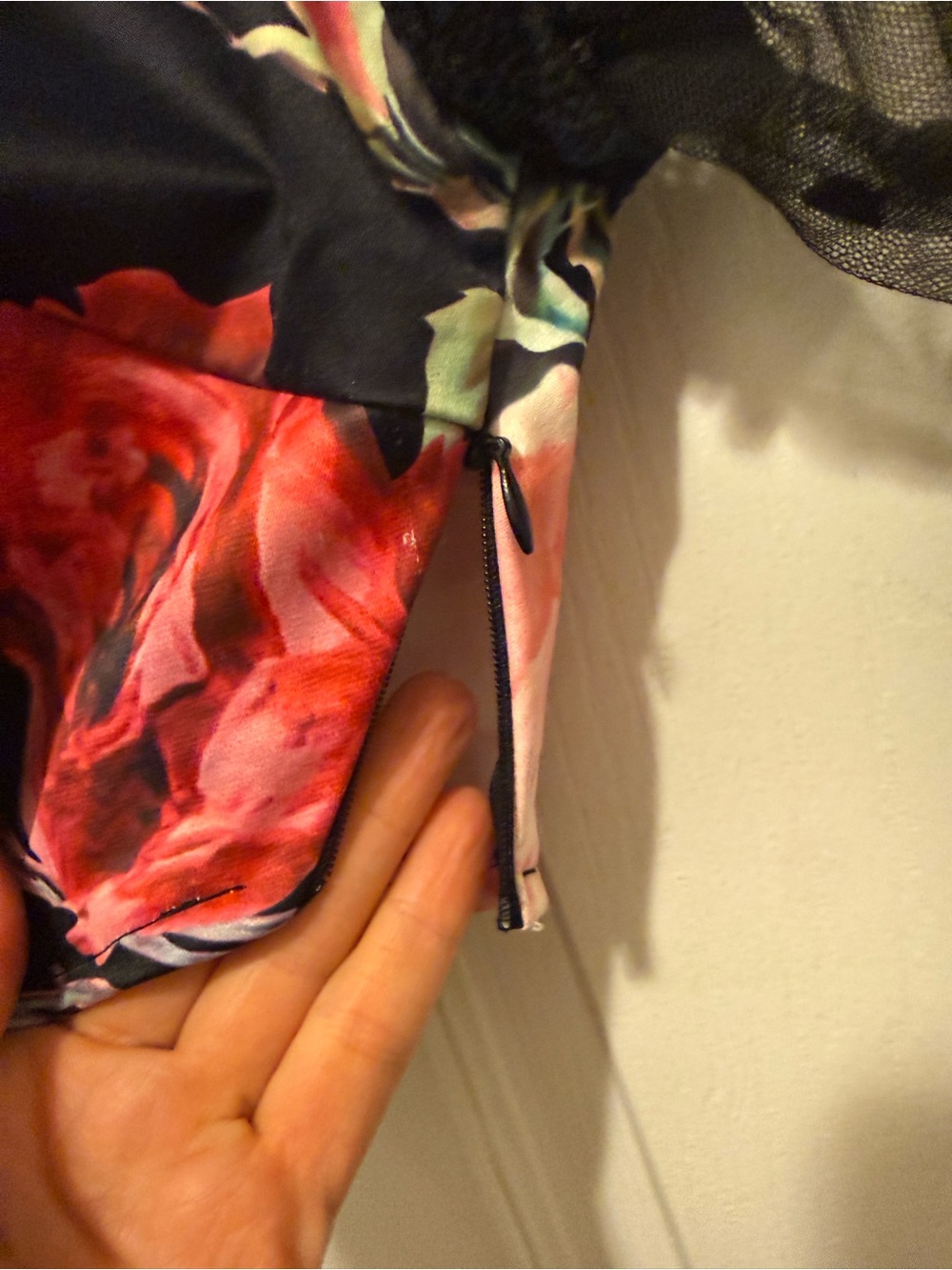 Flirty Black Floral Crop Top - Picture 9 of 9